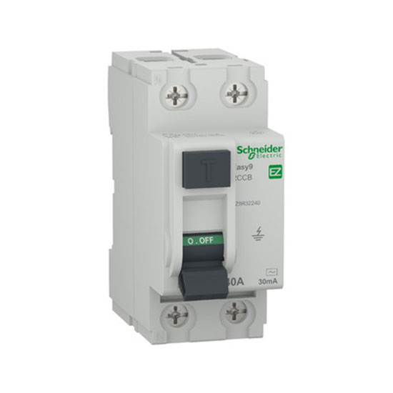 Дефектнотокова защита, Easy 9, 2P, 40 A, 30 mA, тип АС, EZ9R32240, Schneider Electric