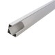 Lightex Алуминиев профил за LED лента, 12mm ъглов, 18мм *18мм - 2 м. с матиран разсейвател, капачки и държачи