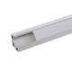 Lightex Алуминиев профил за LED лента, 12mm ъглов, 18мм *18мм - 2 м. с матиран разсейвател, капачки и държачи