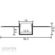 Lightex Алуминиев профил за LED лента 12mm за вграждане 55.3*12.8mm - 3m с капачки
