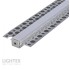 Lightex Алуминиев профил за LED лента 12mm за вграждане 55.3*12.8mm - 3m с капачки