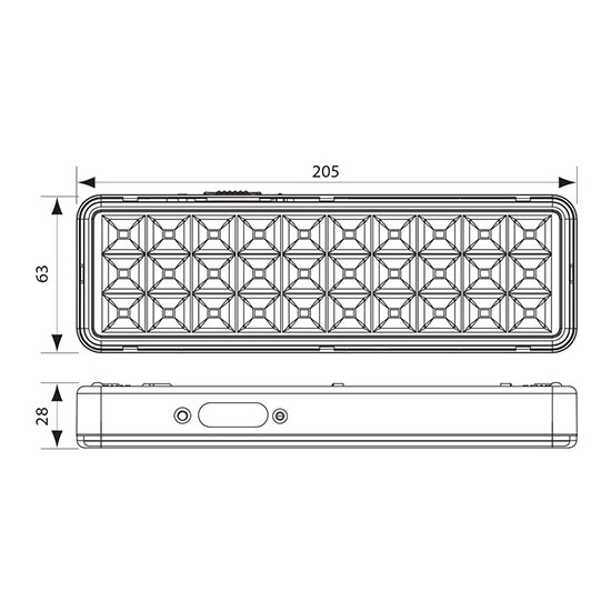Vivalux Аварийно LED осветително тяло RACER LED-M 3W