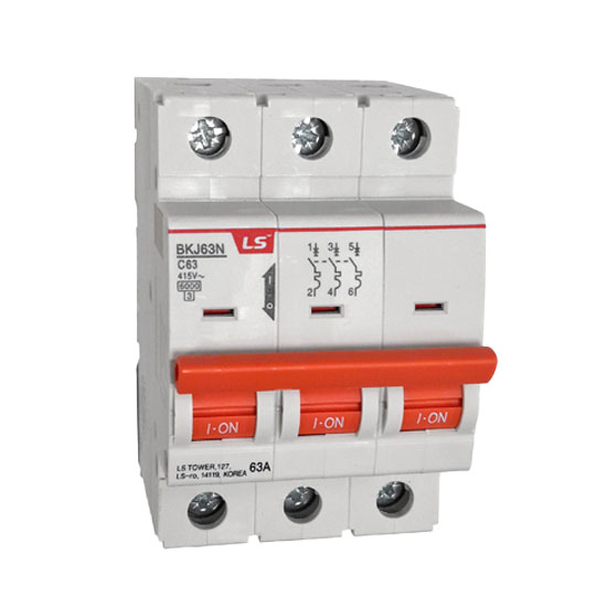 Автоматичен прекъсвач 3P 63А BKJ63N, C, 6kA LS Electric
