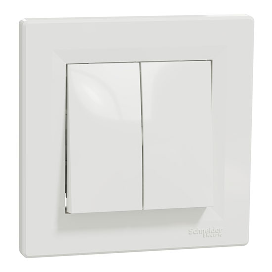 Сериен ключ-10AX, безвинтов монтаж, бял, EPH0300121, Schneider Electric