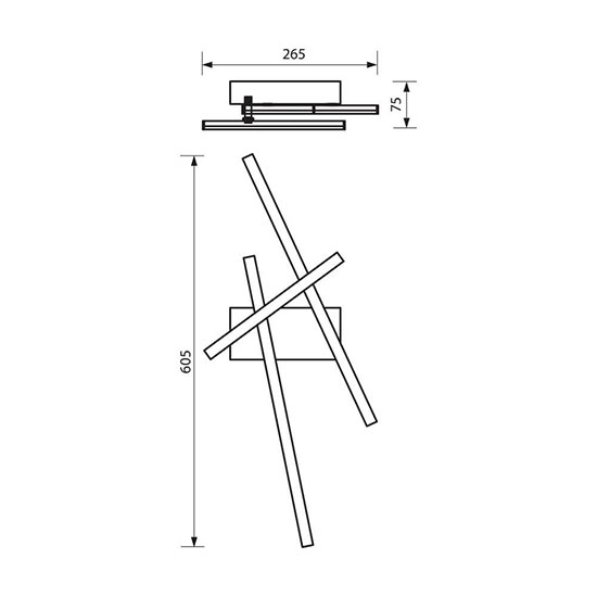 Vivalux LED осветително тяло за таван VECTOR LED 19W 4000K