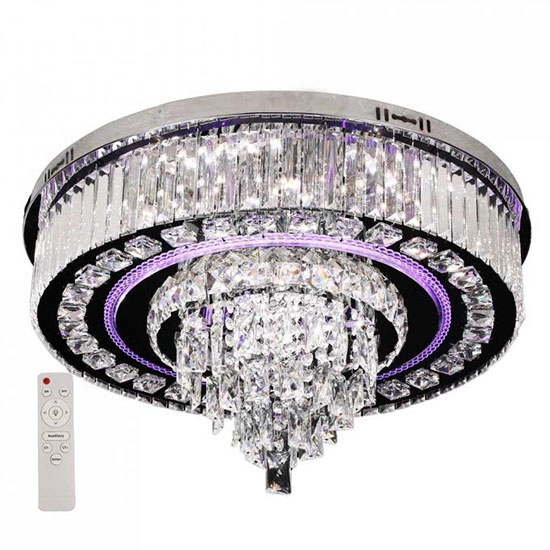 Lightex LED полилей DAMASK 4xE14+50W Led 3000K-4500K-6500K 4500lm 220V с Bluetooth, USB порт и дистанционно управление ø500 
