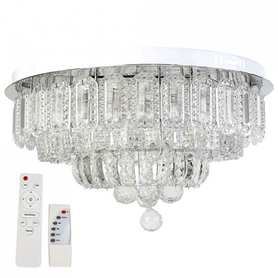 Lightex LED полилей DOHA 4xE14+55W Led 3000K-4500K-6500K 4950lm 220V с Bluetooth,Usb порт и дистанционно управление Ф500 