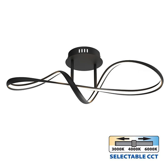 Vivalux LED плафон ETERNITY LED 36W черно CCT-switch 3000-4000-6000K