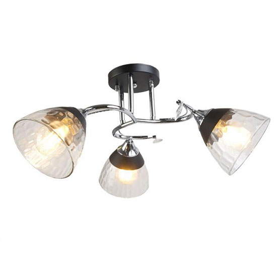 Lightex Полилей TELMA 3xE27 черно+хром 