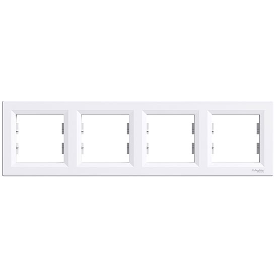 Декоративна рамка 4 елемента хоризонтална, бяла, EPH5800421, Schneider Electric
